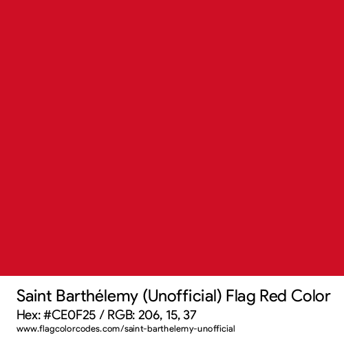 Saint barthãlemy unofficial flag color codes