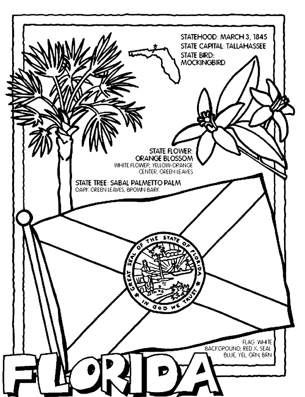 Journey to excellence study america saturday resources state symbols flag coloring pages coloring pages