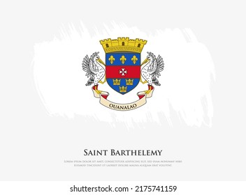 National flag saint barthelemy abbreviated bl stock illustration