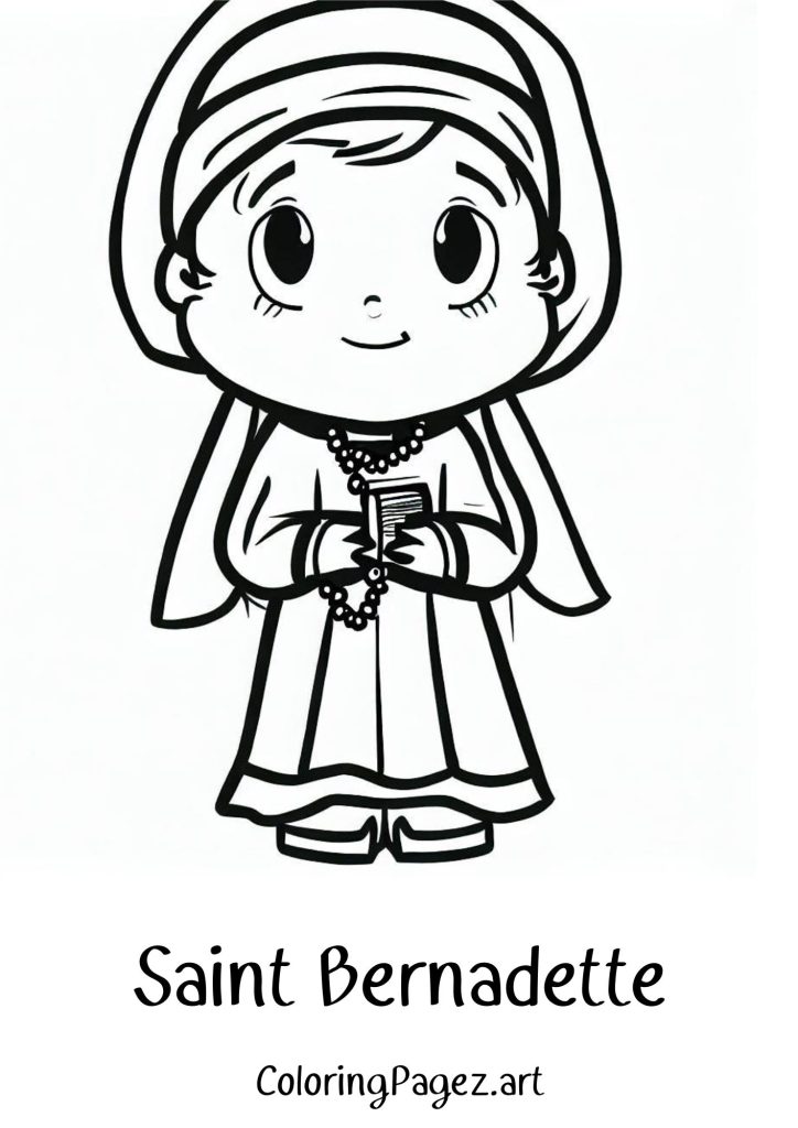 St bernadette coloring page printables