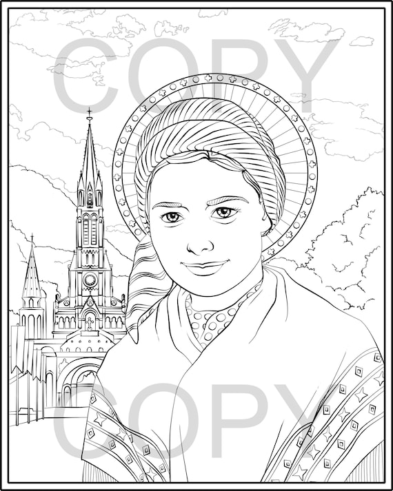 Saint bernadette coloring pages