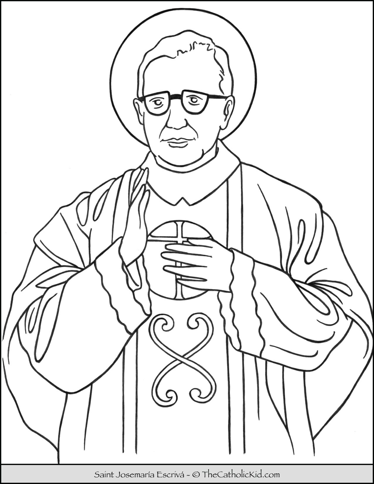 Saint coloring pages