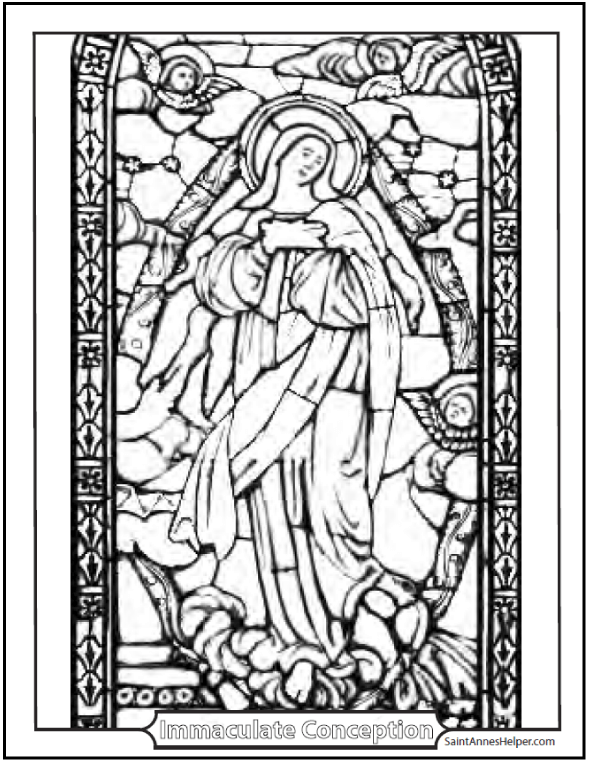 Immaculate conception coloring pages âïâï december holy day