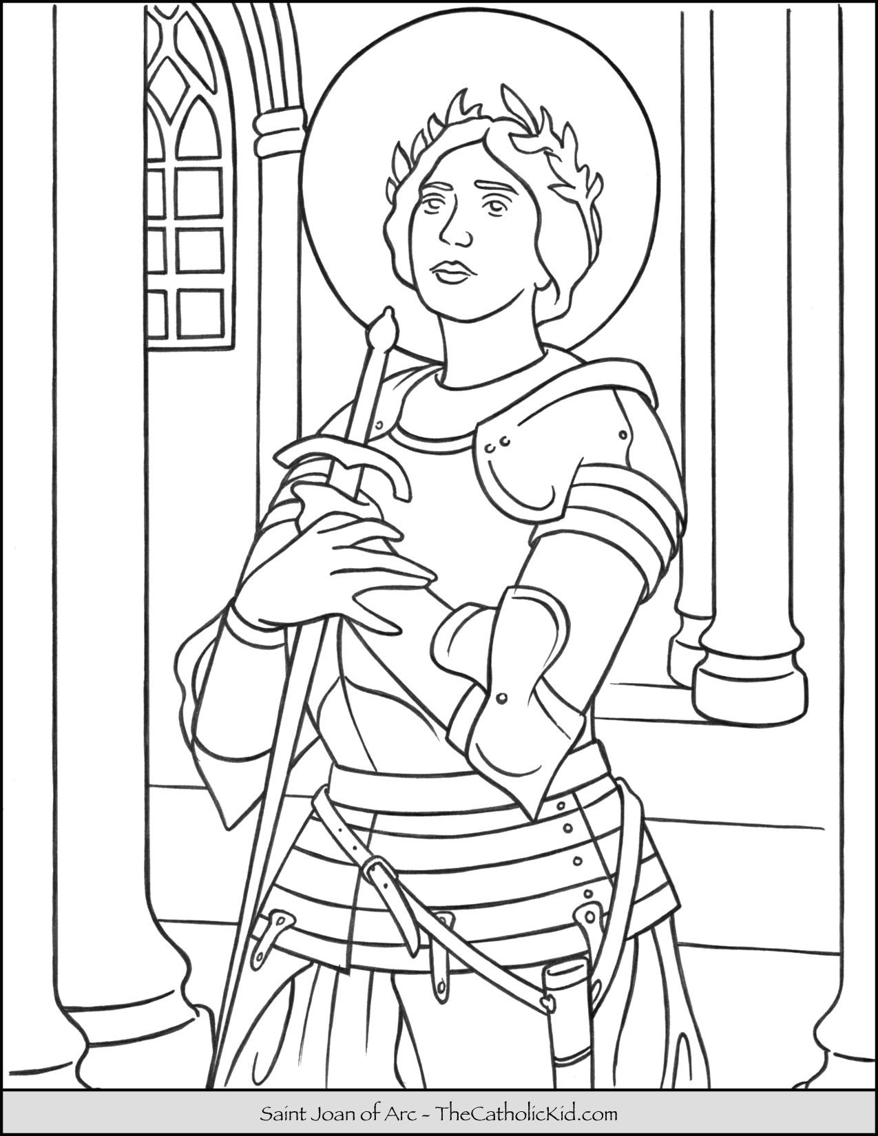 Saint coloring pages