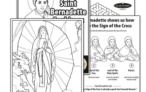 Saint bernadette coloring download color activities coloring book download help kids learn