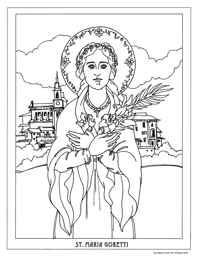 Saints coloring pages