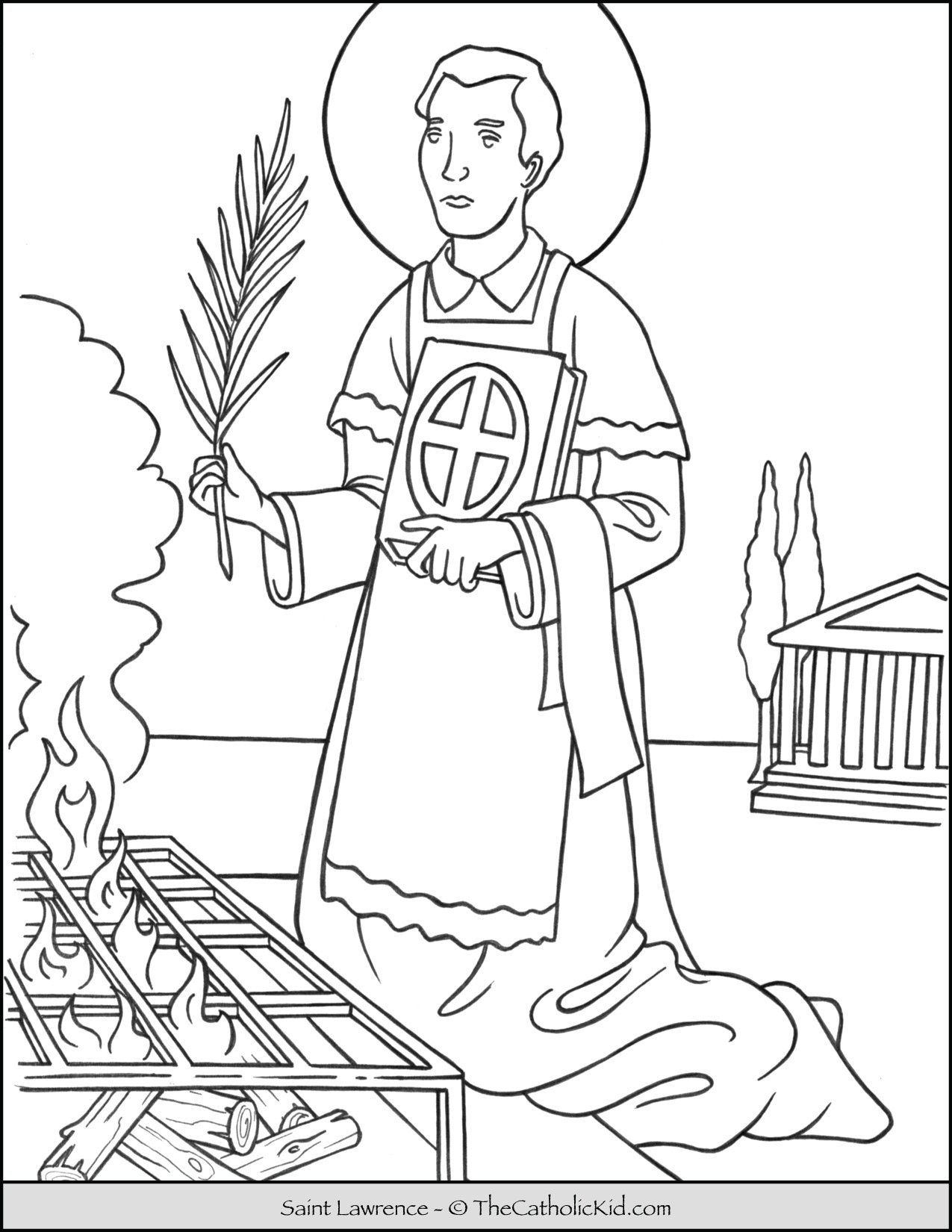 Saint coloring pages