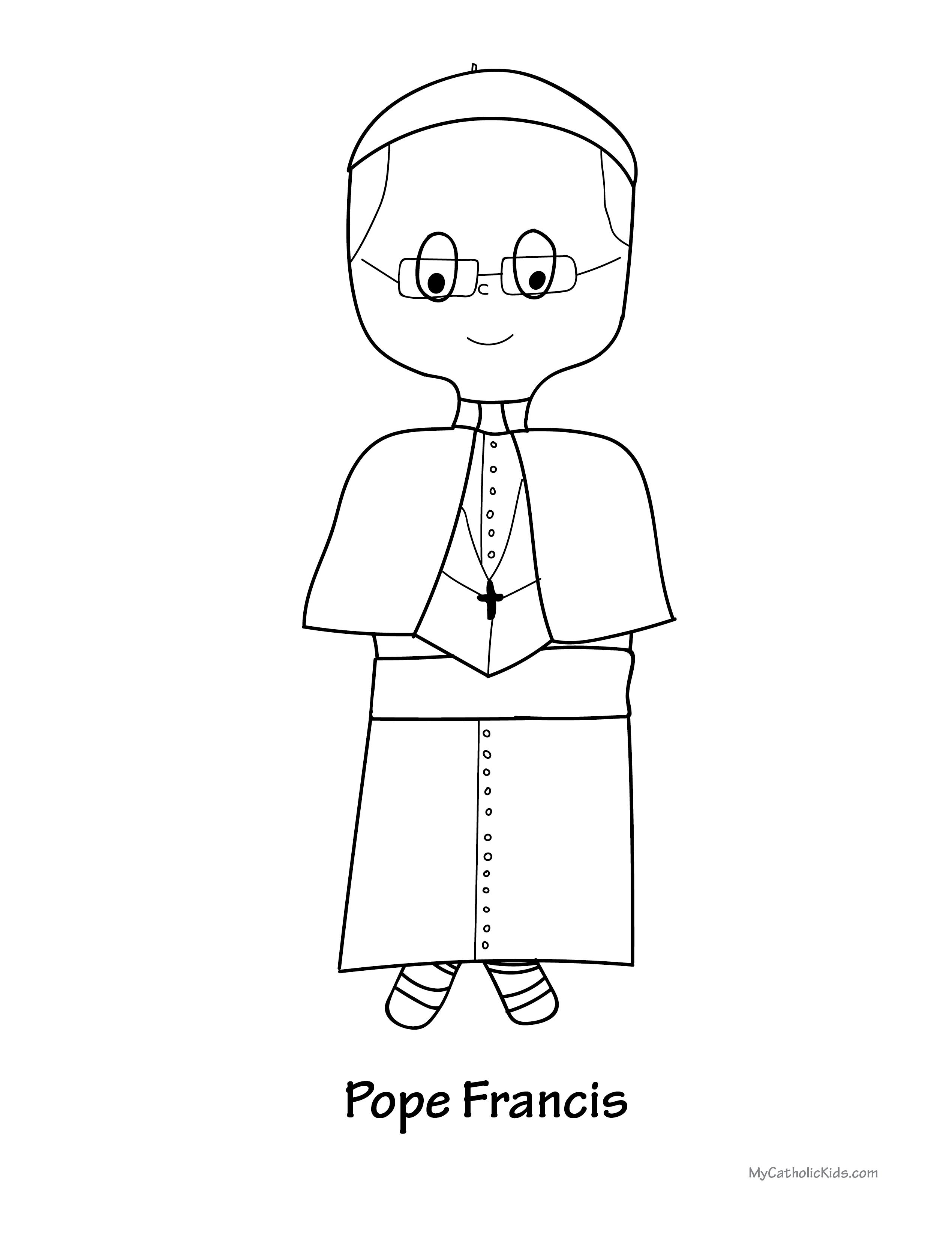 Papal coloring sheets