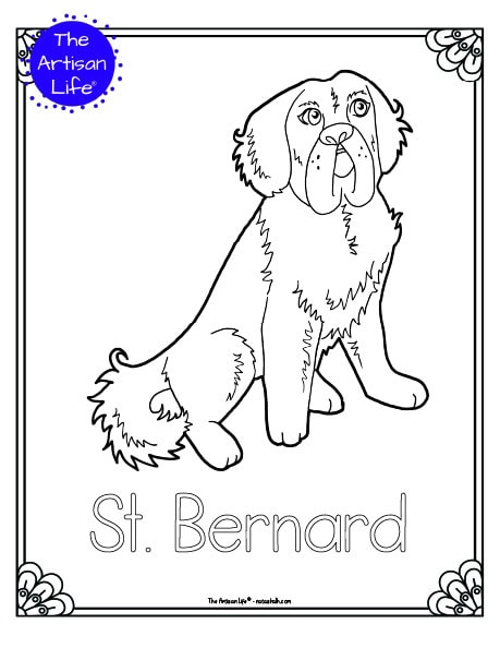 Free printable dog breed coloring pages for kids