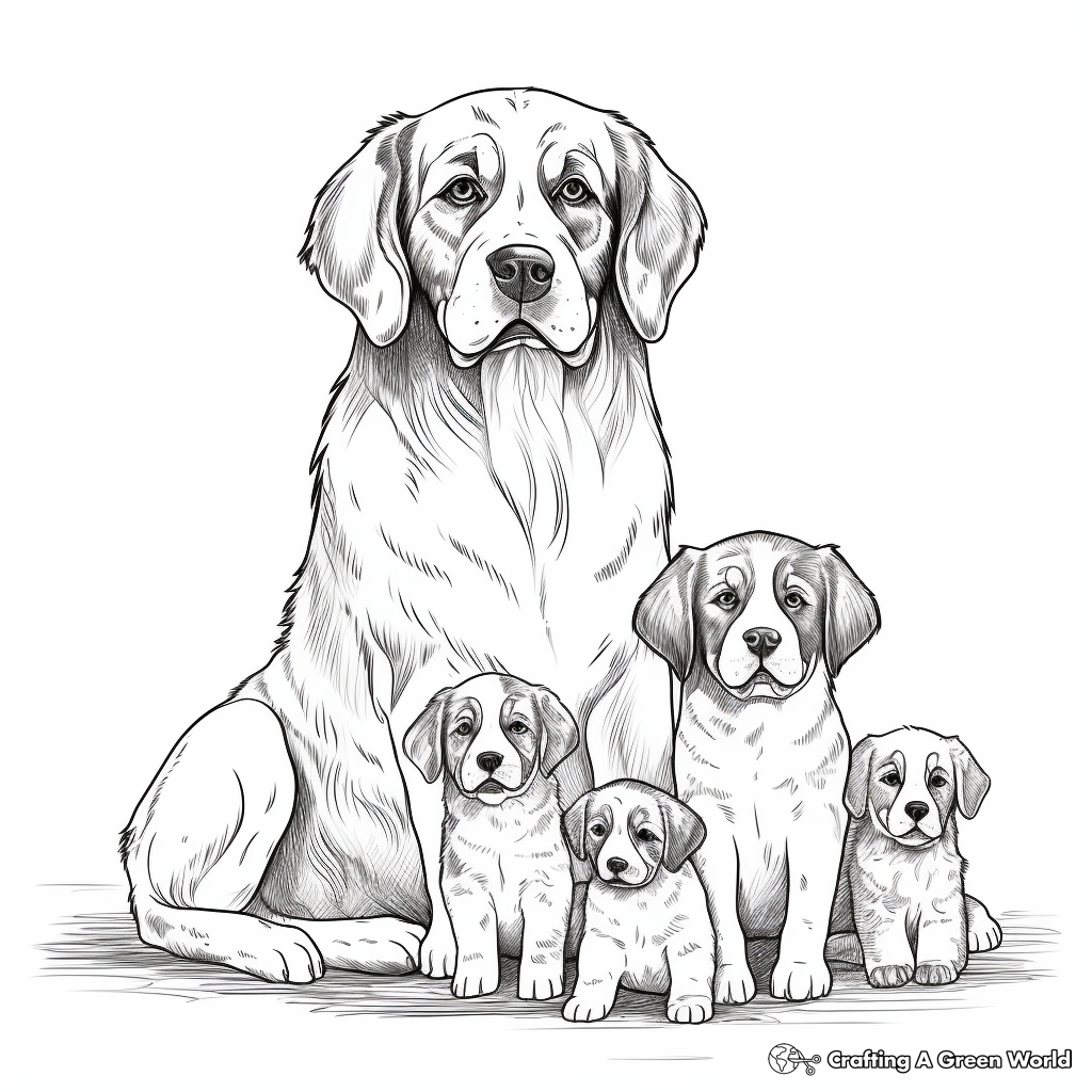 St bernard coloring pages