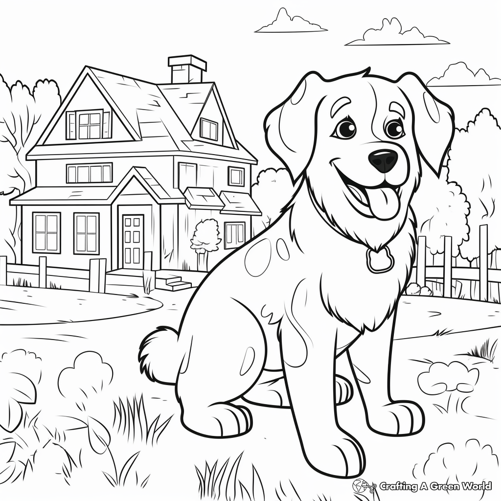 St bernard coloring pages