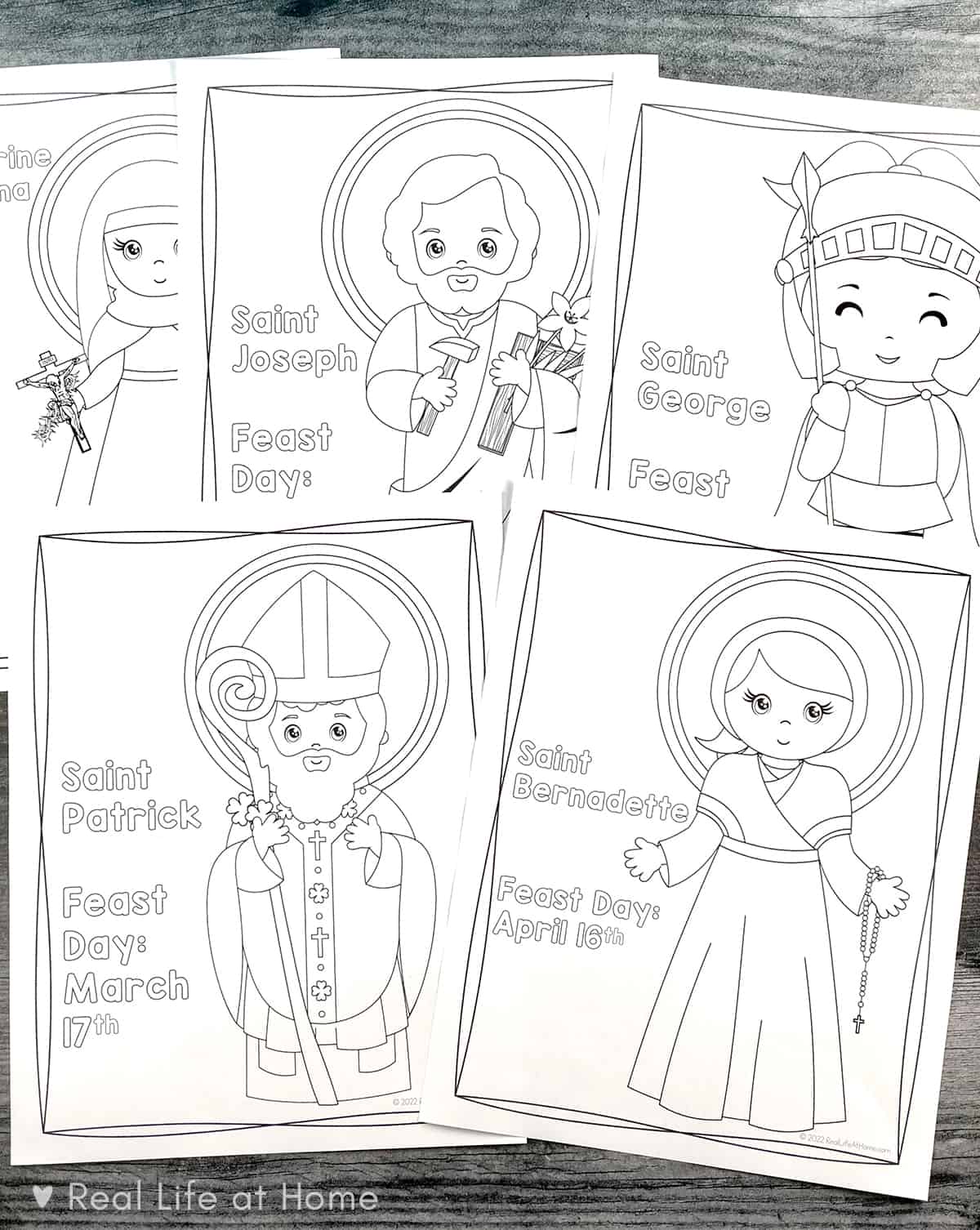 Catholic saints crafts and activities packet for kids vol