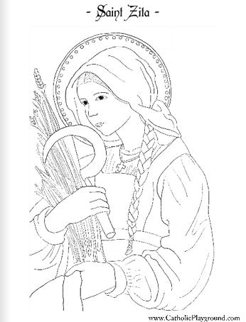 Saints coloring pages â catholic playground