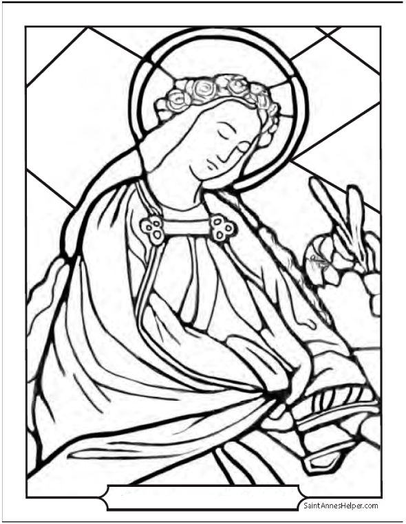 Print this saint coloring sheet to color your patroness or to celebrate a female saint feast day great imâ coloring pages pattern coloring pages saint coloring