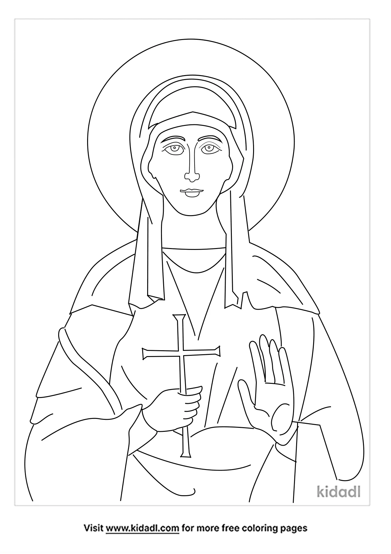 Free saint cecilia coloring page coloring page printables