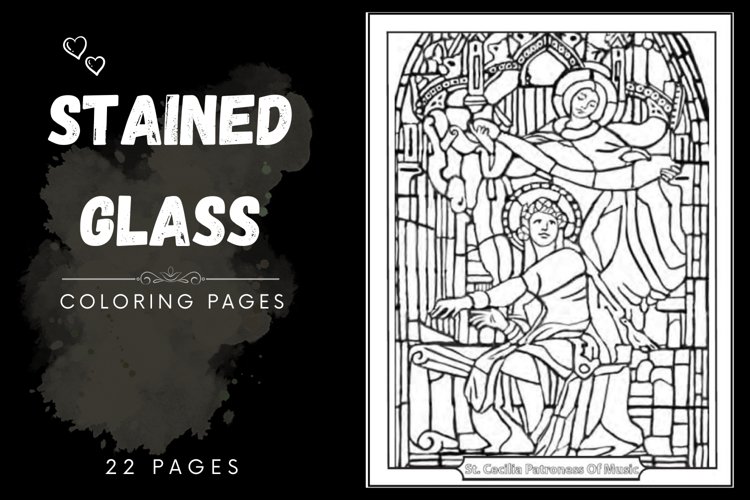 Stained glass coloring pages jpg file for more