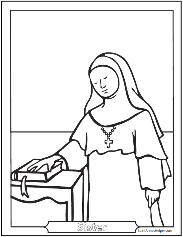 Catholic saint coloring pages