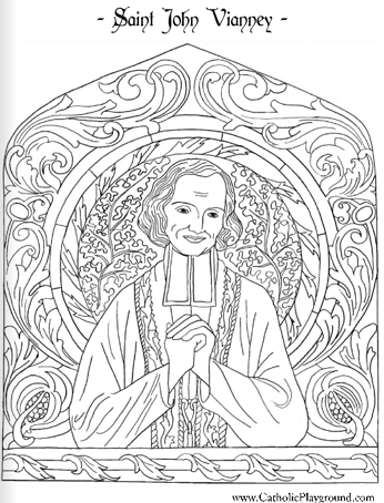 Saints coloring pages â catholic playground