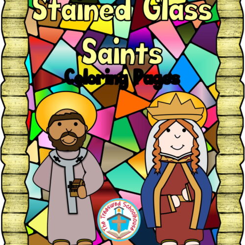 Stained glass saints coloring pages made by teachers