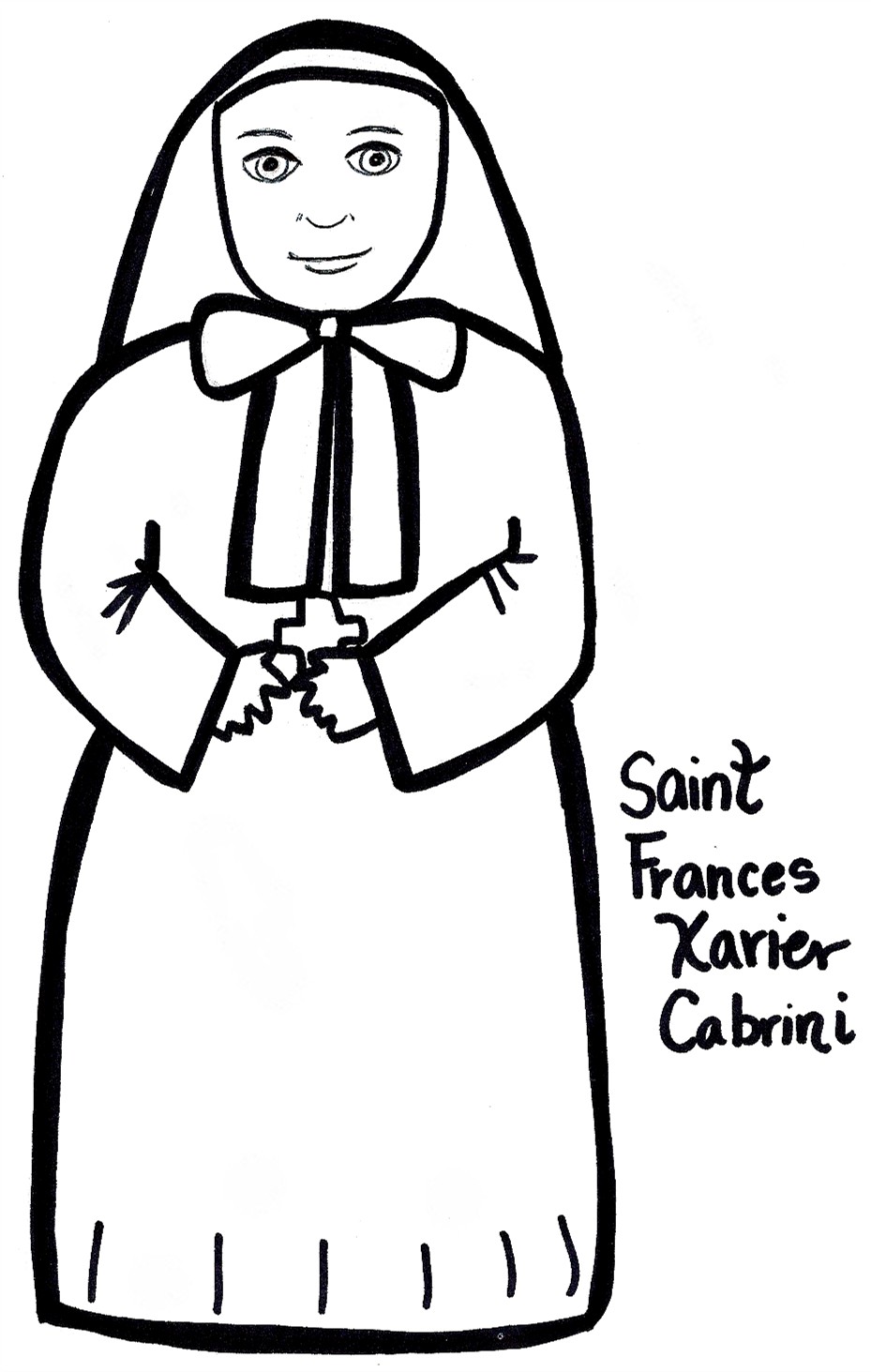 St frances cabrini coloring page