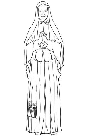 St frances xavier cabrini coloring page from saints category select from printable crafts of câ catholic coloring coloring pages catholic coloring sheets