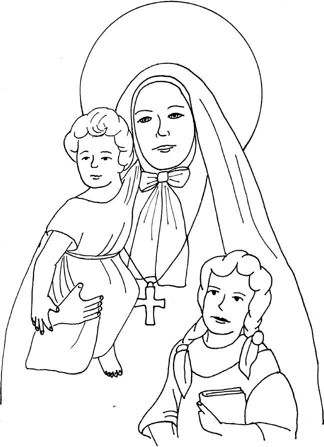 St frances cabrini coloring pages saint coloring artwork