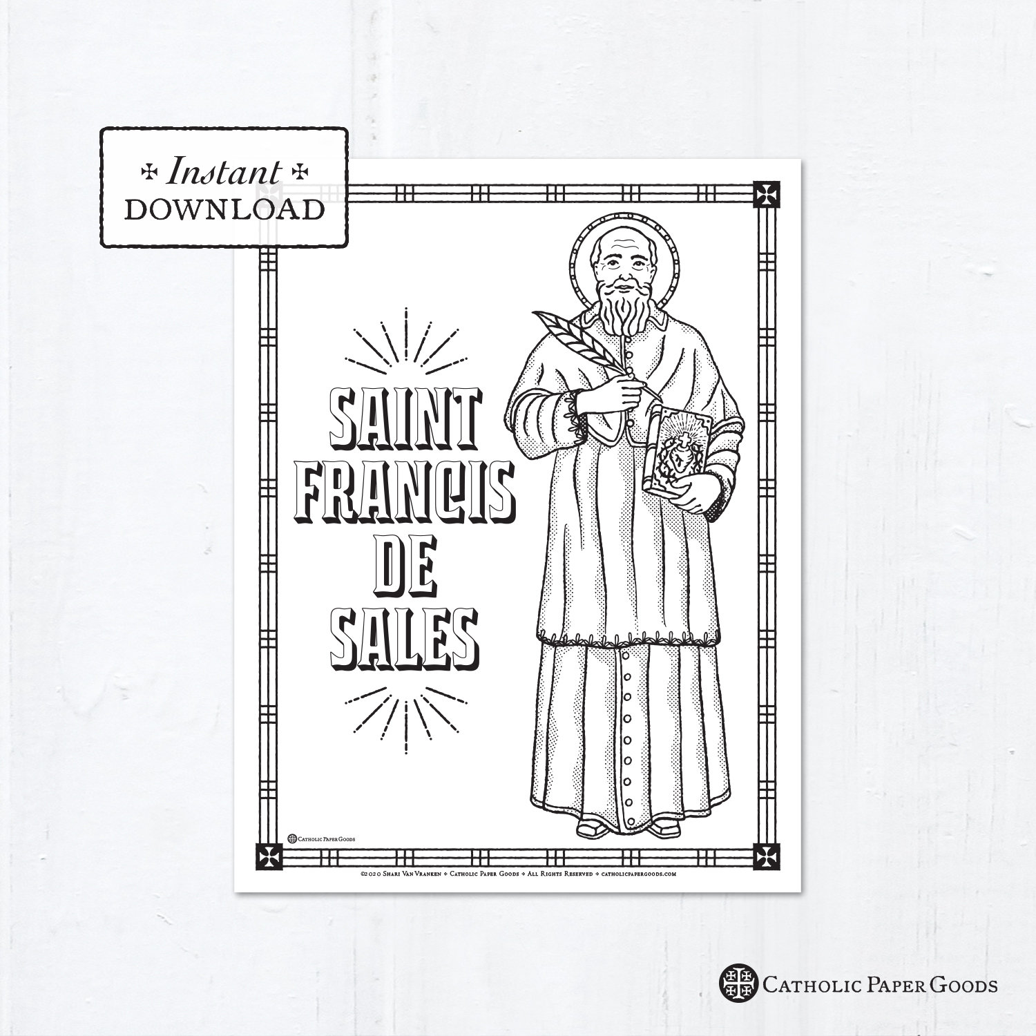 Catholic coloring page