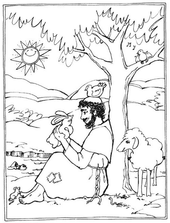 St francis of assisi coloring pages for catholic kids