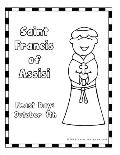 St francis of assisi printables and worksheet packet