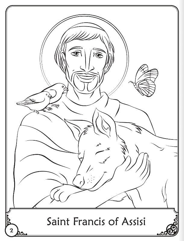 Brother francis our heavenly friends vol â colouring story book saintly gift