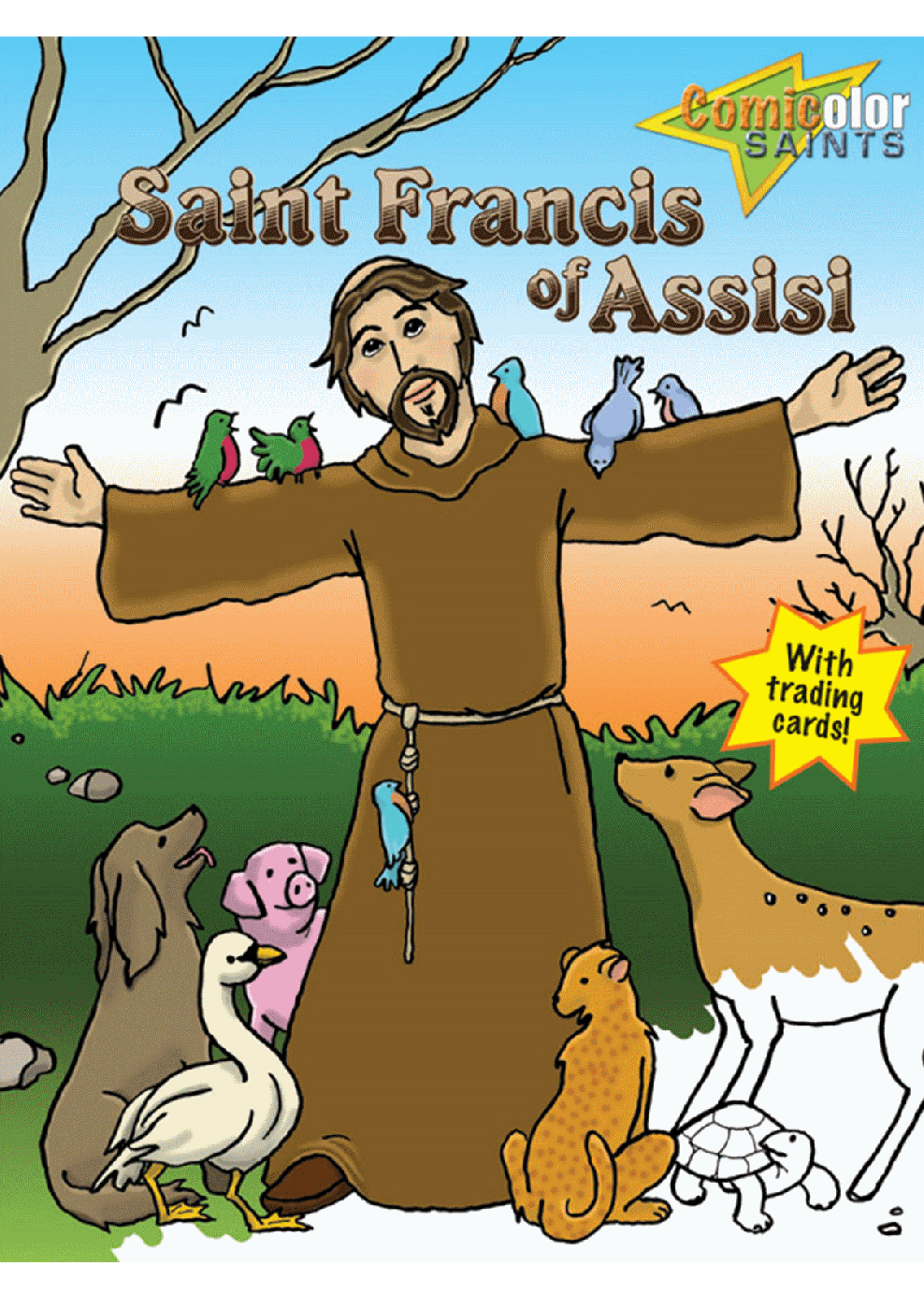 Colouring book st francis of assisi