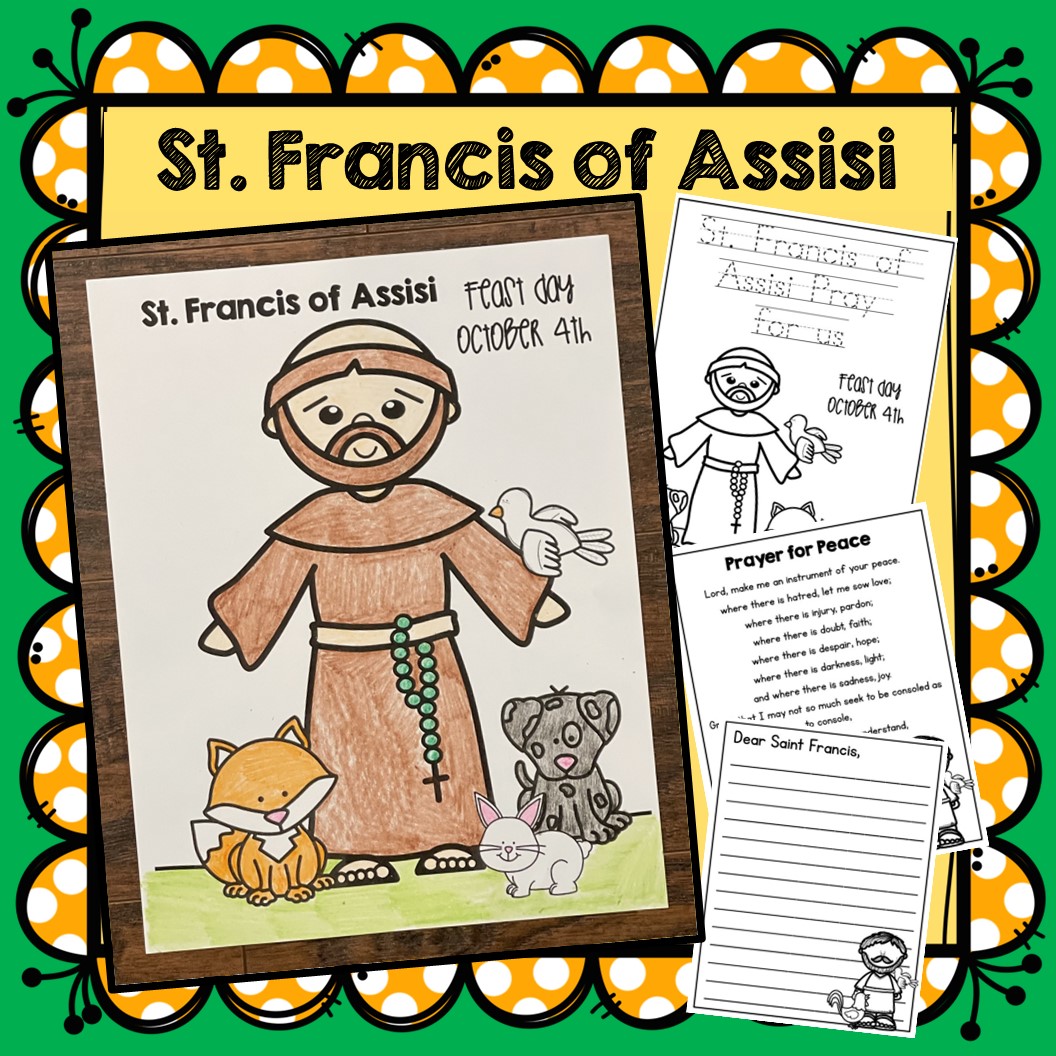 St francis of assisi coloring made by teachers