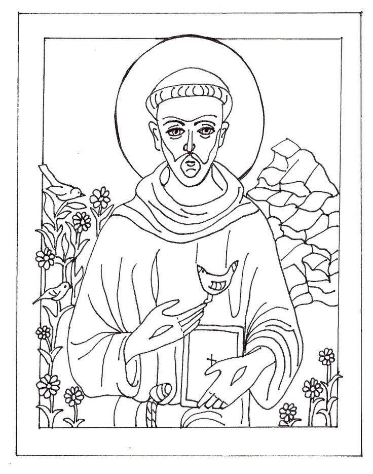 St francis coloring pages