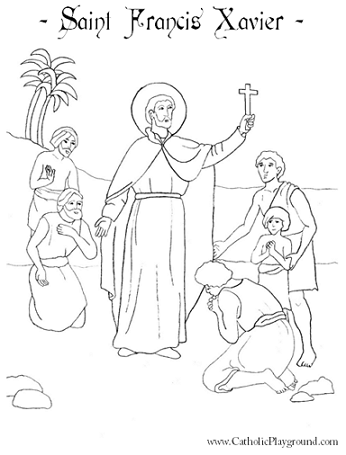 Saints coloring pages â catholic playground