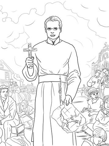 St francis xavier coloring page free printable coloring pages