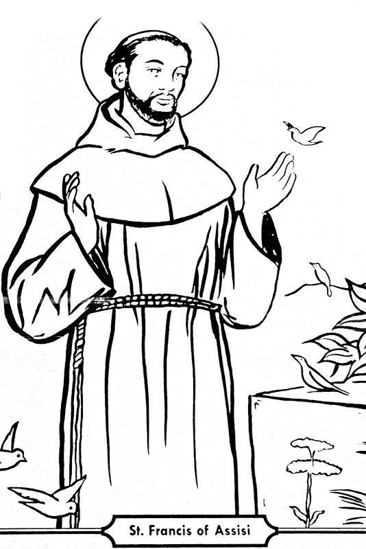 St francis coloring pages