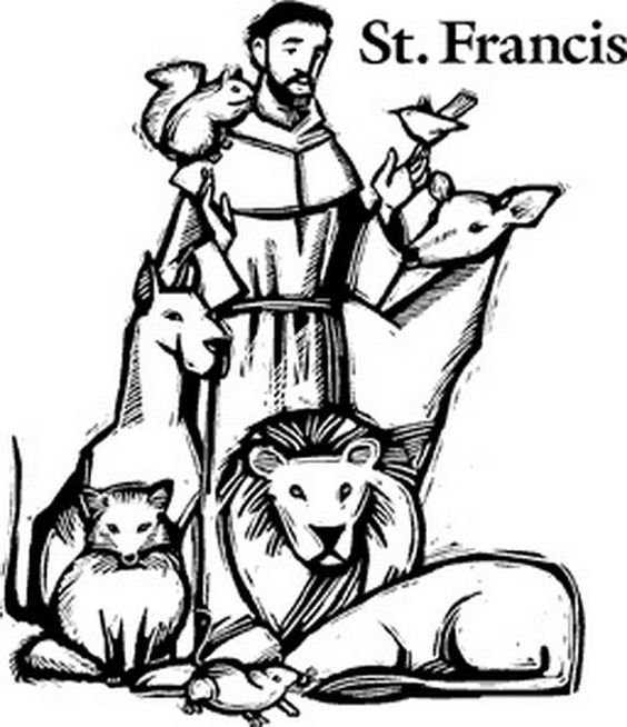 St francis coloring pages