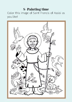 Saint francis of assisi readings coloring pages activities