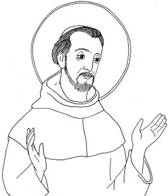 St francis coloring pages