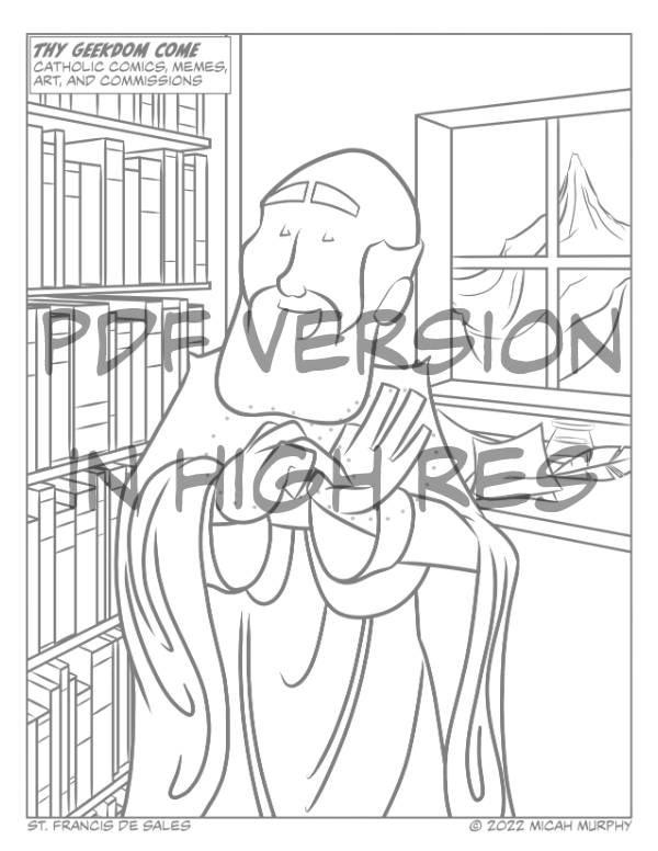 St francis de sales coloring sheet printable