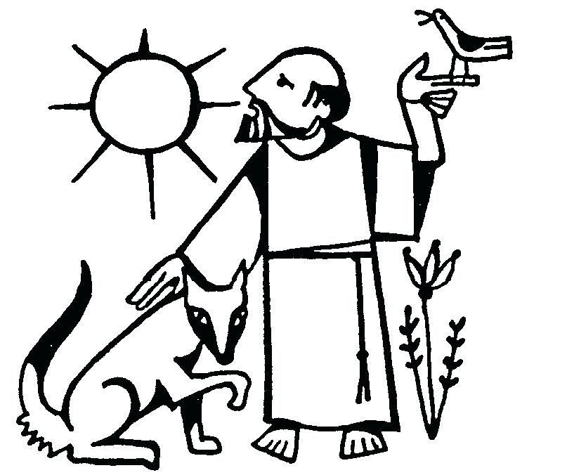 St francis coloring pages