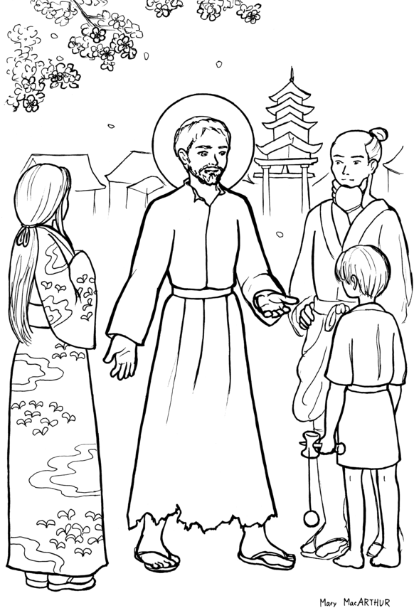 The catholic illustrators guild st francis xavier coloring page