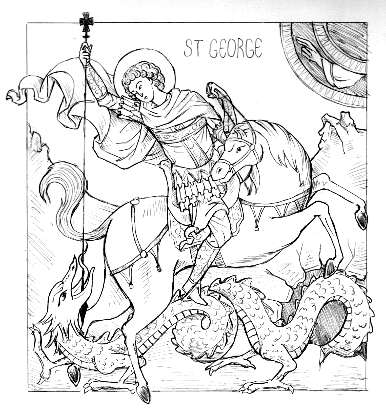 Jonathan pageau on x pencil of square version of st george httpstcoueutvknhm x