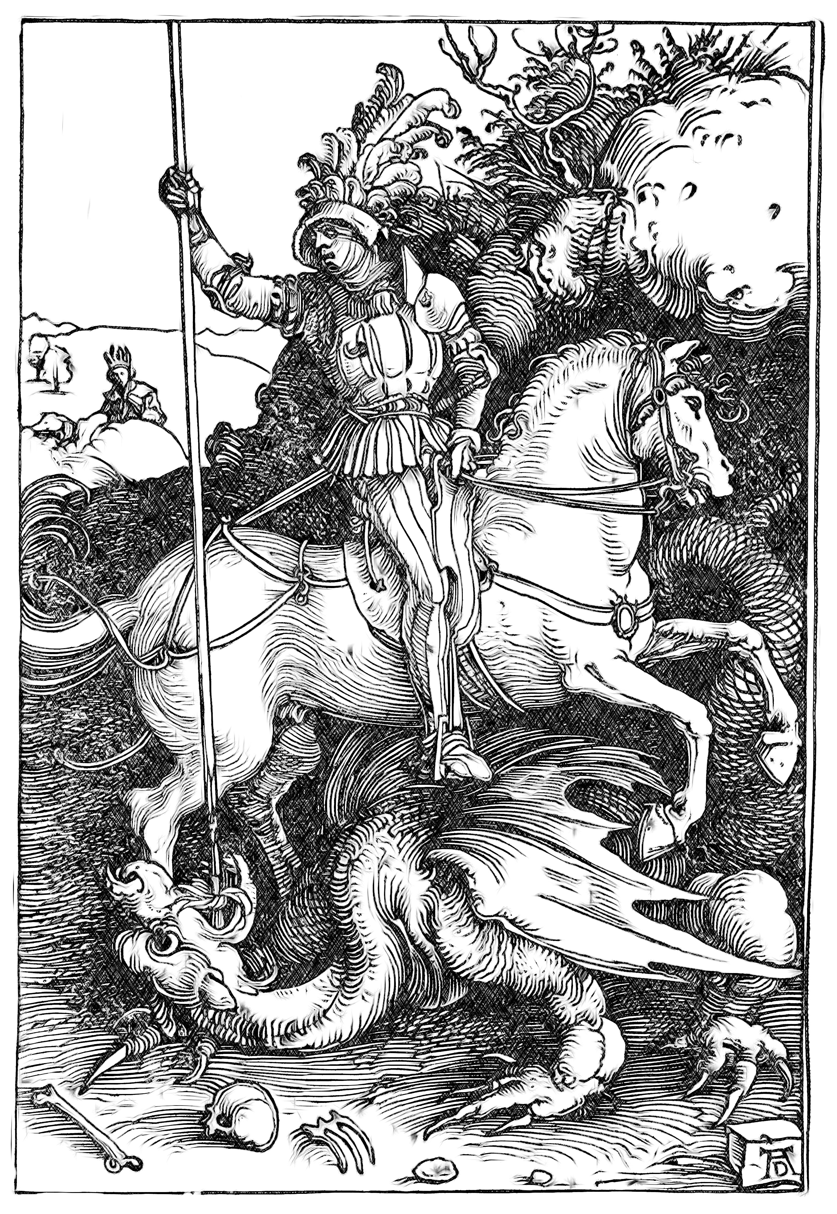 Saint george killing the dragon