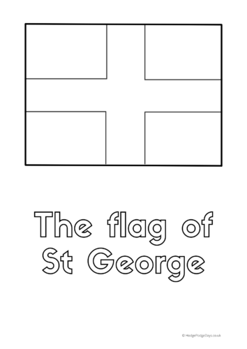 Free printables st georges day louring sheets