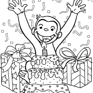 Curious george coloring pages printable for free download