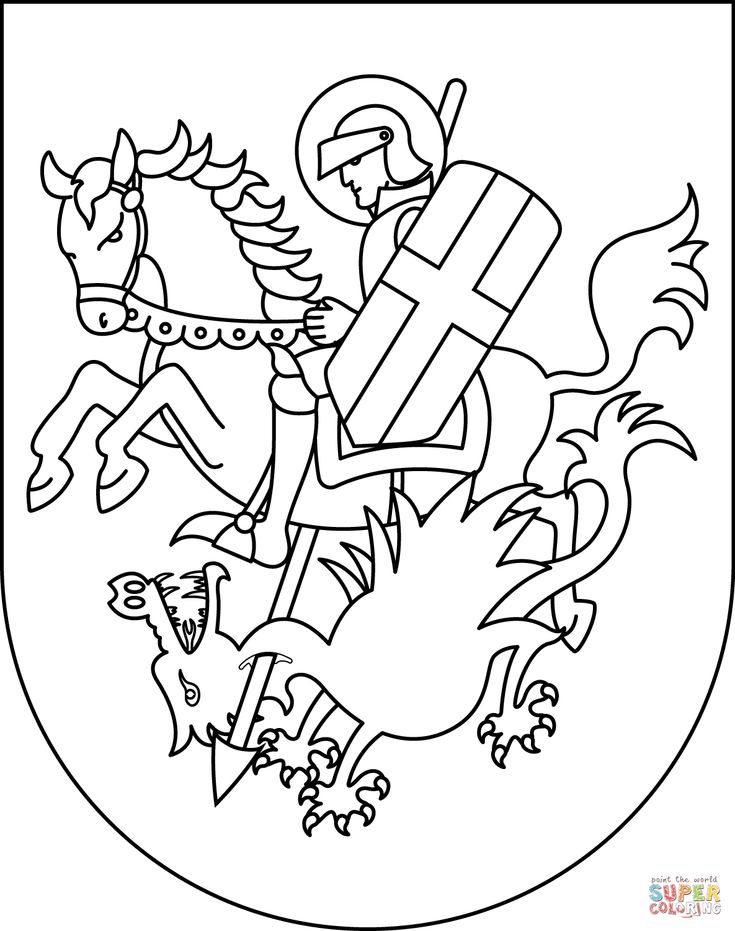 Saint george killing the dragon coloring page free printable coloring pages in dragon coloring page saint george and the dragon saint coloring