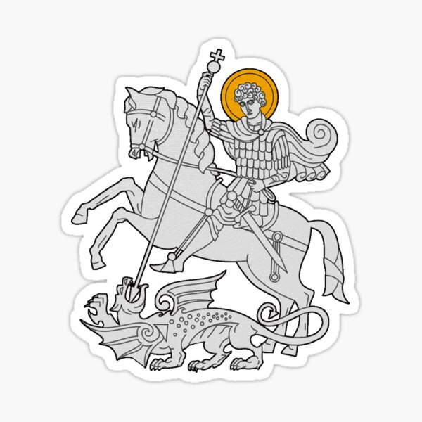 Saint george sticker for sale by levsal