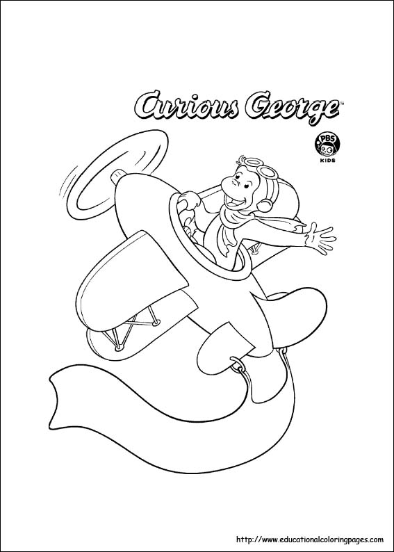 Curious george coloring pages