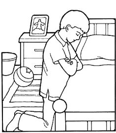 Clipart coloring pages prayer